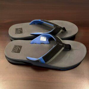 Reef Men's Fanning Low Flip-Flop Sandal Gray/Blue Size 9